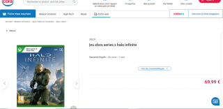 Jeu xbox series x halo infinite pour 69,99€