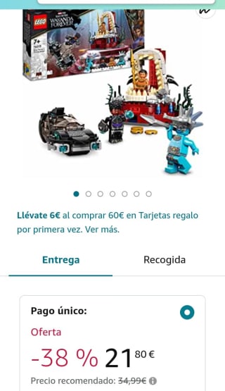 LEGO 76213 Marvel Sala del Trono del Rey Namor por 21,80€.