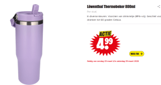 Löwenthal Thermosbeker Travel Mug voor €4,99 bij Dirk