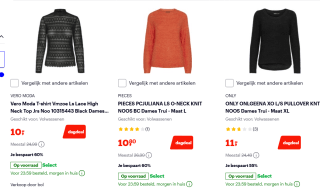 Tot 60% korting op diverse jassen en truien bij Bol