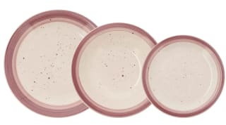 Vajilla Ceramica 18 Piezas QUID ALLEGRA PEONI-6 Personas por 18,49€