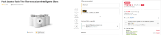 Pack de 4 têtes Thermostatiques connectées et Intelligentes Tado à 199,99€