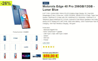 Motorola Edge 40 Pro 256GB Blauw voor €659 bij Proshop