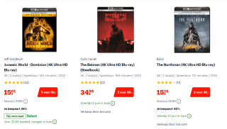 2 voor €30,- op 4k Ultra HD Blu-rays bij Bol.com