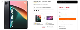 Tablet Xiaomi Mi Pad 5 11" de 6GB/128GB por 199€
