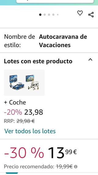 Lego City Autocaravana de vacaciones por 13,99€.