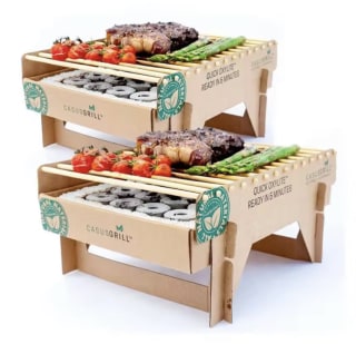 Pack 2 Barbacoas Desechable de Carbón y Leña Portátil (Ecológica y Biodegradable) por 4,99€