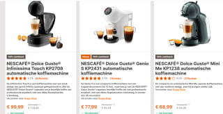 50% cashback op geselecteerde Krups Dolce Gusto machines