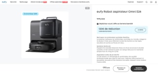 Robot aspirateur Eufy Omni E28 + SmartTrack Link Eufy Security à 999€
