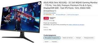 ASUS ROG Strix XG32AQ 32" gaming monitor voor €397,99 bij Amazon