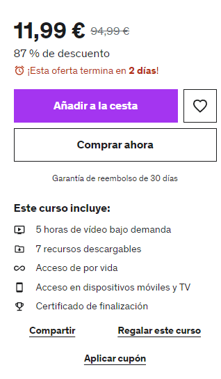 Más de 30 cursos de Udemy GRATIS : ( habilidades de comunicación, Python para ciencia de datos, bienes raíces, dinero en Excel. etc..)
