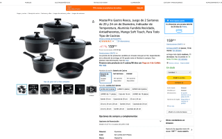 Batería de Cocina 9 Piezas MasterPro Gastro por solo 159,99€