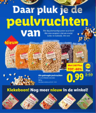 Alle gedroogde peulvruchten voor €0,99 bij de Lidl
