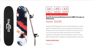 Semi Professioneel Skateboard met ABEC-11 Lager en Softwheels voor €14,95 bij Dealfixers