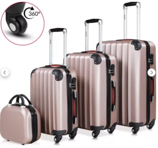 4-delige Monzana reisofferset met cijferslot voor €89,95 bij DeubaXXL