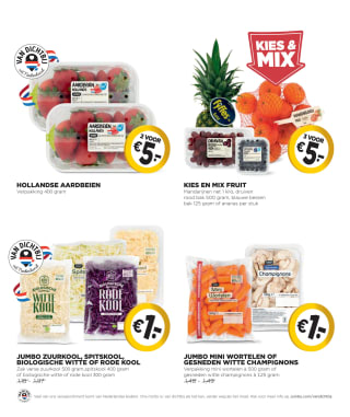 Jumbo actie de euro show 4 weken lang heel veel producten voor €1