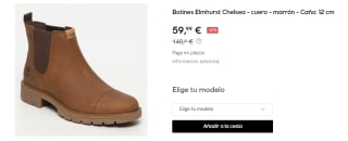 Botines de Cuero para Hombre Timberland Elmhurst Chelsea por 59.99€