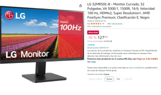 Monitor - LG 32MR50C-B, 31.5", Full-HD, 5 ms, 50/60 Hz, HDMI x2 por 127.2€