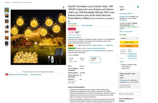 Guirnalda luces 18m solares OxyLED solo por solo 13,59€