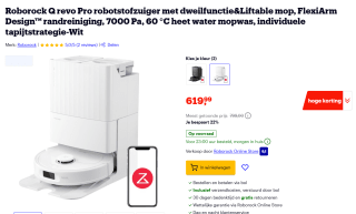 Roborock Q Revo Pro voor €619,99 bij Bol