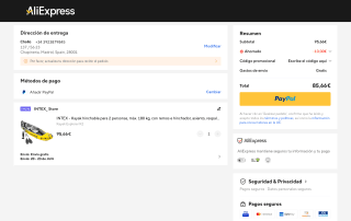 Intex kayak hinchable 2 personas 180kg por 85,66€