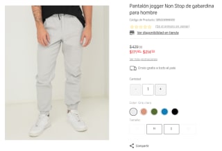 Pantalón jogger Non Stop por $172 en Suburbia