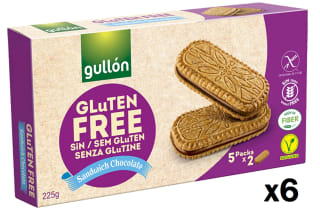 6 Unidades de Sándwich de chocolate Gullón Sin Gluten 225g por 9.34€