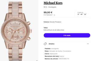 Reloj Cronografo para Mujer Michael Kors RITZ por 89.1€