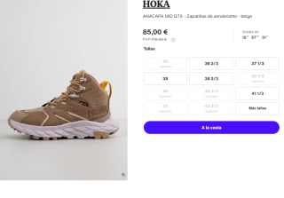 Zapatillas de senderismo para Mujer Hoka Anacapa Mid GTX por 85€