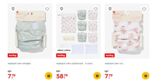 40% korting op Wasbare luiers bij de Hema