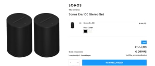 Sonos Era 100 Zwart of wit Duopack voor €399,95 bij Tink