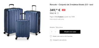 Conjunto de 3 maletas Roncato Kinetic 2.0 por 349.99€