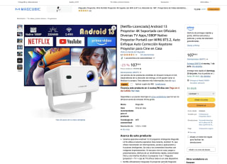 Proyector Magcubic L018 1080P Nativo Portatil con Wifi6 BT5.2 Auto Enfoque Auto Corrección Keystone por solo 67,99€