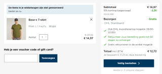 G-Star Slim Base heren t-shirt voor €12,74 dmv code bij G-star