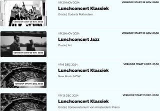 Gratis Lunchconcert op vrijdagmiddagen in Tivoli Vredenburg