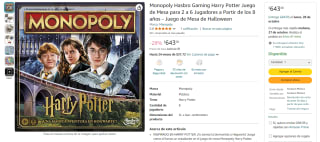 Monopoly Hasbro Gaming Harry Potter por $643 en Amazon