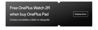 Pack de OnePlus Pad 8GB/128GB + Watch 2R + Folio Case por 349€