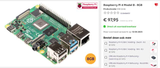 Raspberry Pi 4 Model B - 8GB voor €97,95 bij Kiwi-electronics
