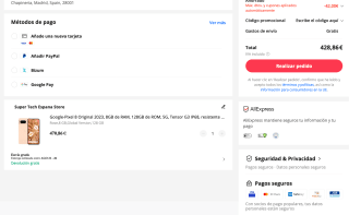 Móvil Google Pixel 8 5G NFC 8GB 128GB por solo 428,86€