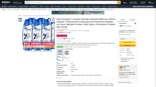 H&S Pro-Expert 7 Champú Anticaspa Anticaída por 19,99€