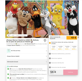 Estancia en el MC Villa de Pinto 3*con entradas incluidas al Parque Warner Madrid por 63€ pxp m2p