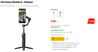 DJI Gimbal Osmo Mobile 6 voor €135 bij Bol.com