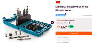 MAKITA Boor en Bitset P-90358 - 60-delig voor €17,95 bij iBOOD