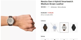 Neutra Gen 6 Hybrid Smartwatch voor €109 bij Fossil