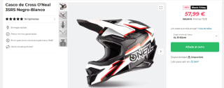 Casco de Moto Cross O'Neal 3SRS Negro-Blanco por 57.99€