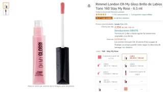 Brillo de labios Rimmel London Oh My Gloss Tono 160 Stay My Rose de 6.5 ml por 2,95€