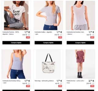 Rebajas hasta 90% marca Etam ropa mujer precios de locura