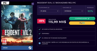 Resident Evil 2 | Biohazard Re: 2 PC por $116 en CDKeys