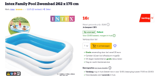 INTEX™ swim Center Family Pool (262 x 175 cm) voor €16 bij Bol.com