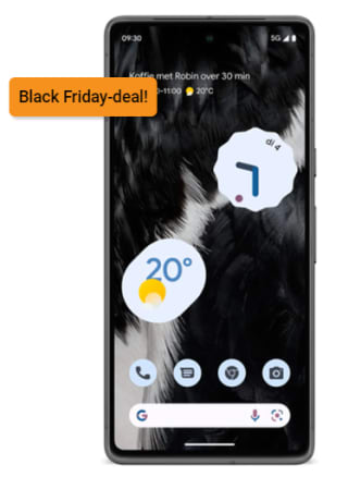 Google Pixel 7 128GB Zwart €499 bij Belsimpel